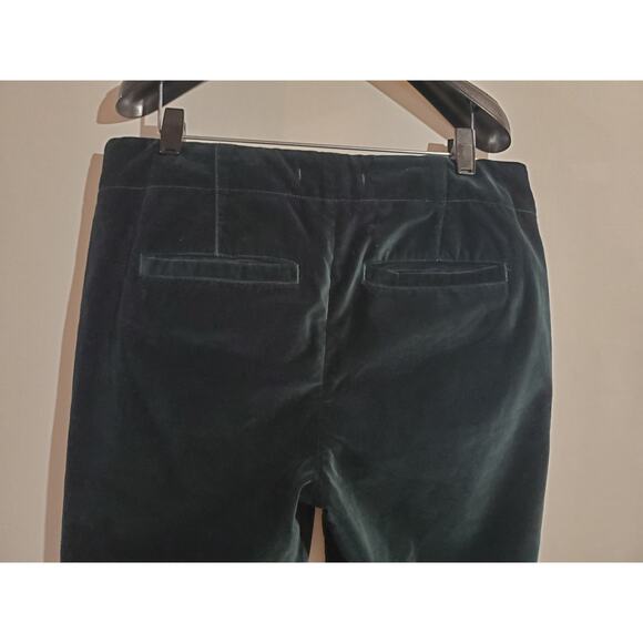 Free People Oxanna Jewel Green Stretch Velvet Flared Pants Womens Size 30 Boho - Picture 7 of 12